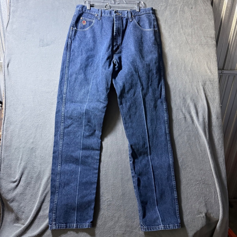 Wrangler Twenty X Style 22 Mens Jeans Straight Leg Dark Wash Blue 35x34
